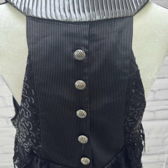 Y2K BKE Boutique Open Vest Ruffles Lace Women Size L - Picture 8 of 13